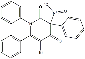 5-bromo-3-nitro-1,3,6-triphenyl-1,2,3,4-tetrahydropyridine-2,4-dione,,结构式