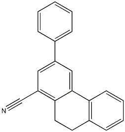 3-phenyl-9,10-dihydrophenanthrene-1-carbonitrile Struktur