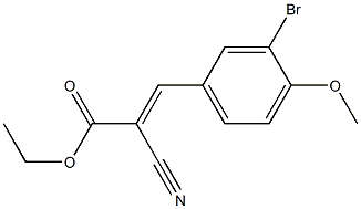 ethyl 3-(3-bromo-4-methoxyphenyl)-2-cyanoacrylate 化学構造式