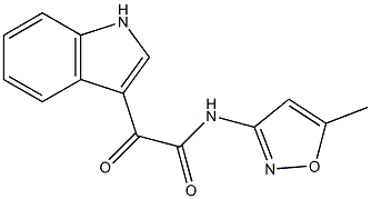 2-(1H-indol-3-yl)-N-(5-methyl-3-isoxazolyl)-2-oxoacetamide Struktur