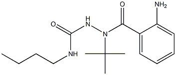 2-(2-aminobenzoyl)-N-butyl-2-(tert-butyl)-1-hydrazinecarboxamide Struktur