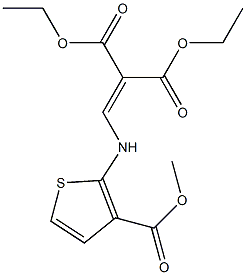 diethyl 2-({[3-(methoxycarbonyl)-2-thienyl]amino}methylidene)malonate Structure