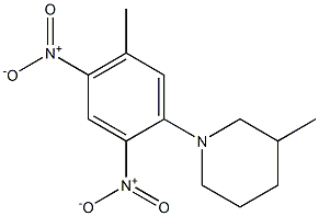 3-methyl-1-(5-methyl-2,4-dinitrophenyl)piperidine Structure