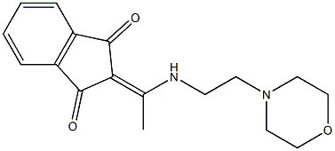 2-{1-[(2-morpholinoethyl)amino]ethylidene}-1H-indene-1,3(2H)-dione Struktur