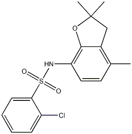 2-chloro-N-(2,2,4-trimethyl-2,3-dihydro-1-benzofuran-7-yl)benzenesulfonamide Struktur