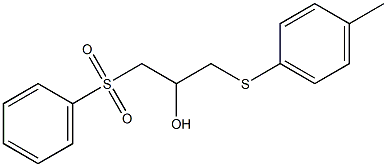 1-[(4-methylphenyl)sulfanyl]-3-(phenylsulfonyl)-2-propanol,,结构式