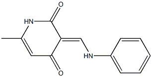 3-(anilinomethylidene)-6-methyl-1,2,3,4-tetrahydropyridine-2,4-dione Struktur