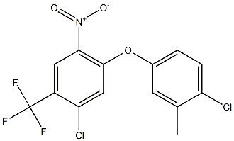 1-chloro-5-(4-chloro-3-methylphenoxy)-4-nitro-2-(trifluoromethyl)benzene Structure