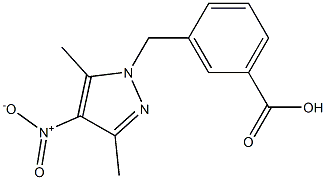 3-[(3,5-dimethyl-4-nitro-1H-pyrazol-1-yl)methyl]benzenecarboxylic acid Structure