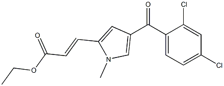 ethyl (E)-3-[4-(2,4-dichlorobenzoyl)-1-methyl-1H-pyrrol-2-yl]-2-propenoate Struktur