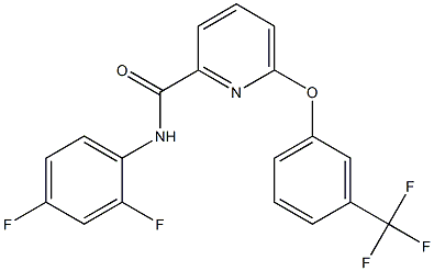 N-(2,4-difluorophenyl)-6-[3-(trifluoromethyl)phenoxy]-2-pyridinecarboxamide Structure
