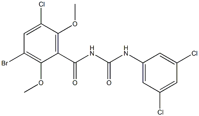 N-(3-bromo-5-chloro-2,6-dimethoxybenzoyl)-N'-(3,5-dichlorophenyl)urea