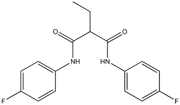 N1,N3-di(4-fluorophenyl)-2-ethylmalonamide 化学構造式