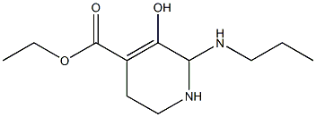 ethyl 5-hydroxy-6-(propylamino)-1,2,3,6-tetrahydro-4-pyridinecarboxylate Struktur