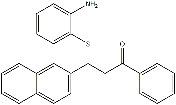 3-[(2-aminophenyl)thio]-3-(2-naphthyl)-1-phenylpropan-1-one Structure