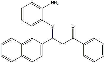 3-[(2-aminophenyl)thio]-3-(2-naphthyl)-1-phenylpropan-1-one 化学構造式