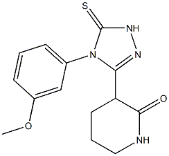 3-[4-(3-methoxyphenyl)-5-thioxo-4,5-dihydro-1H-1,2,4-triazol-3-yl]piperidin-2-one Struktur
