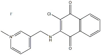 3-{[(3-chloro-1,4-dioxo-1,4-dihydro-2-naphthalenyl)amino]methyl}-1-methylpyridinium iodide