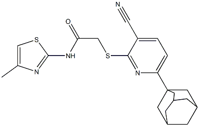  2-{[6-(1-adamantyl)-3-cyano-2-pyridinyl]sulfanyl}-N-(4-methyl-1,3-thiazol-2-yl)acetamide