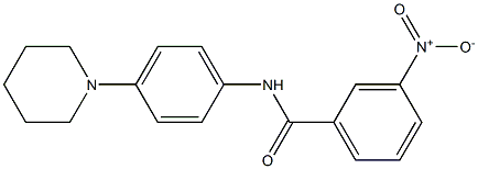 3-nitro-N-(4-piperidinophenyl)benzenecarboxamide Struktur