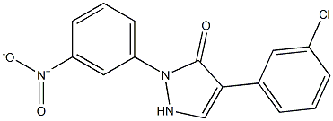 4-(3-chlorophenyl)-2-(3-nitrophenyl)-1,2-dihydro-3H-pyrazol-3-one,,结构式