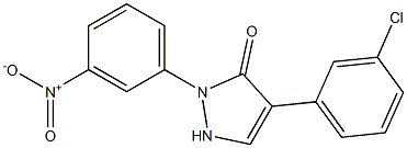 4-(3-chlorophenyl)-2-(3-nitrophenyl)-1,2-dihydro-3H-pyrazol-3-one Structure