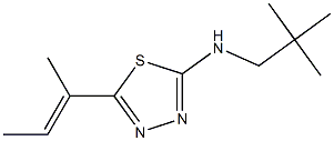 N2-neopentyl-5-(1-methylprop-1-enyl)-1,3,4-thiadiazol-2-amine Struktur