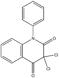 3,3-dichloro-1-phenyl-1,2,3,4-tetrahydroquinoline-2,4-dione 化学構造式