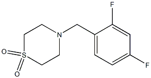 4-(2,4-difluorobenzyl)-1lambda~6~,4-thiazinane-1,1-dione Struktur