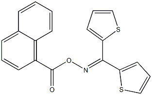 N-[di(2-thienyl)methylene]-N-[(1-naphthylcarbonyl)oxy]amine Struktur