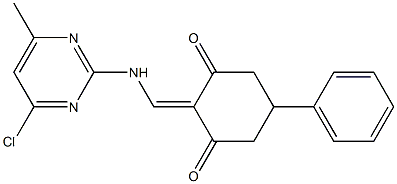 2-{[(4-chloro-6-methyl-2-pyrimidinyl)amino]methylene}-5-phenyl-1,3-cyclohexanedione