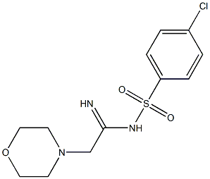 N1-(2-morpholinoethanimidoyl)-4-chlorobenzene-1-sulfonamide Struktur