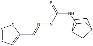 N1-bicyclo[2.2.1]hept-2-yl-2-(2-thienylmethylidene)hydrazine-1-carbothioamide 结构式