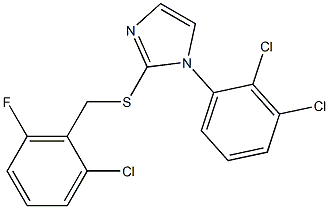 2-[(2-chloro-6-fluorobenzyl)thio]-1-(2,3-dichlorophenyl)-1H-imidazole Struktur