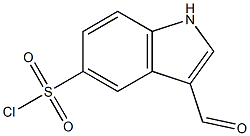 5-(Chlorosulphonyl)indole-3-carboxaldehyde 结构式