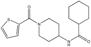 N1-[1-(2-thienylcarbonyl)-4-piperidyl]cyclohexane-1-carboxamide 结构式