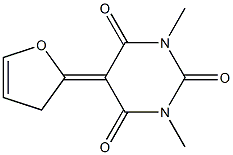 5-dihydro-2(3H)-furanyliden-1,3-dimethyl-2,4,6(1H,3H,5H)-pyrimidinetrione Structure
