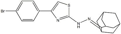 adamantan-2-one 2-[4-(4-bromophenyl)-1,3-thiazol-2-yl]hydrazone 化学構造式