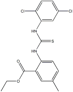 ethyl 2-{[(2,5-dichloroanilino)carbothioyl]amino}-5-methylbenzoate Struktur