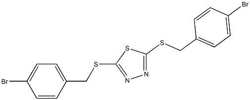 2,5-di[(4-bromobenzyl)thio]-1,3,4-thiadiazole,,结构式
