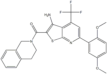 [3-amino-6-(2,5-dimethoxyphenyl)-4-(trifluoromethyl)thieno[2,3-b]pyridin-2-yl][3,4-dihydro-2(1H)-isoquinolinyl]methanone