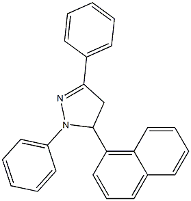 5-(1-naphthyl)-1,3-diphenyl-4,5-dihydro-1H-pyrazole 化学構造式