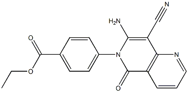 ethyl 4-[7-amino-8-cyano-5-oxo[1,6]naphthyridin-6(5H)-yl]benzenecarboxylate,,结构式