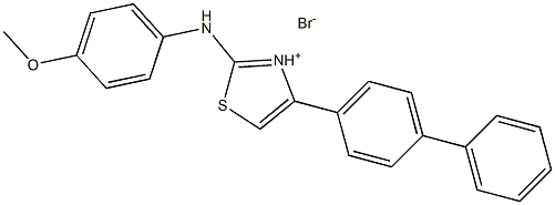  4-[1,1'-biphenyl]-4-yl-2-(4-methoxyanilino)-1,3-thiazol-3-ium bromide