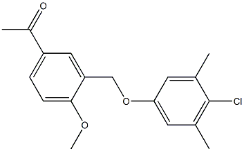 1-{3-[(4-chloro-3,5-dimethylphenoxy)methyl]-4-methoxyphenyl}ethan-1-one|