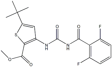 methyl 5-(tert-butyl)-3-({[(2,6-difluorobenzoyl)amino]carbonyl}amino)thiophene-2-carboxylate Structure