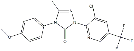 2-[3-chloro-5-(trifluoromethyl)-2-pyridinyl]-4-(4-methoxyphenyl)-5-methyl-2,4-dihydro-3H-1,2,4-triazol-3-one 结构式