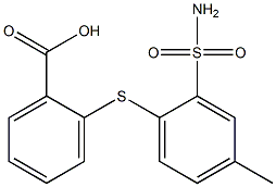 2-{[2-(aminosulfonyl)-4-methylphenyl]thio}benzoic acid,,结构式