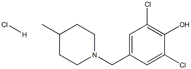 2,6-dichloro-4-[(4-methylpiperidino)methyl]phenol hydrochloride Structure