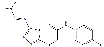 N1-(4-chloro-2-methylphenyl)-2-[(5-{[(dimethylamino)methylidene]amino}-1,3,4-thiadiazol-2-yl)thio]acetamide Structure